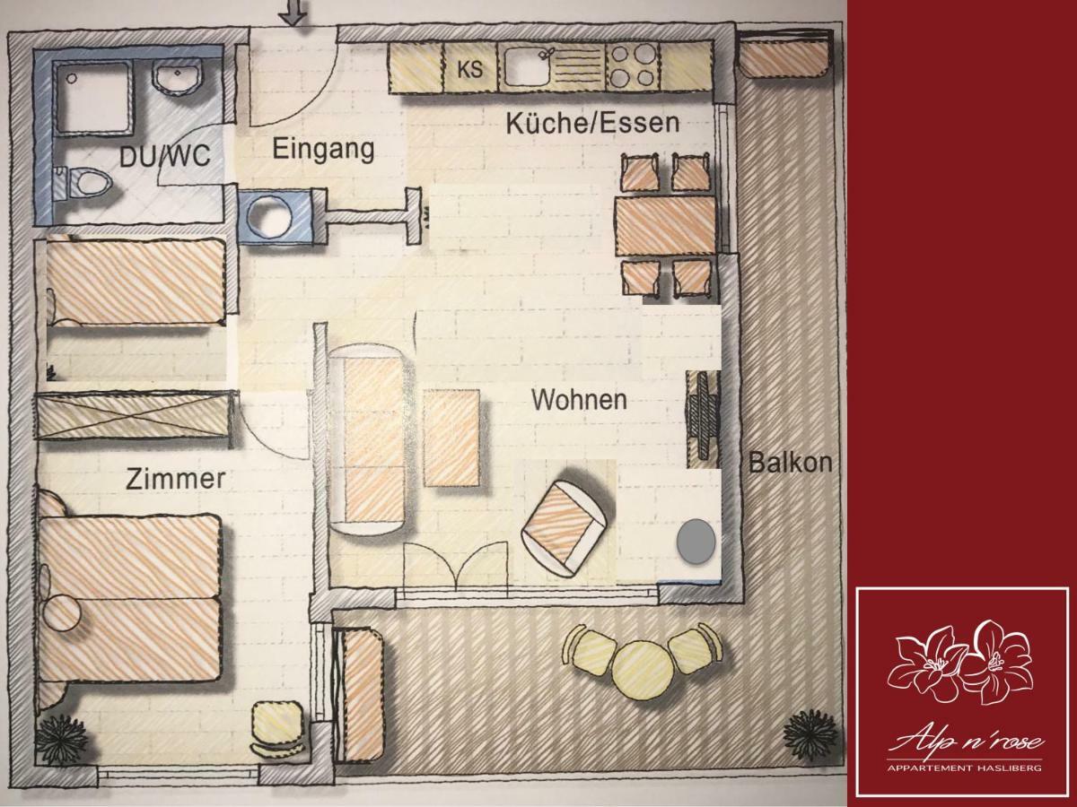 Alp N' Rose Apartment Hasliberg Bagian luar foto